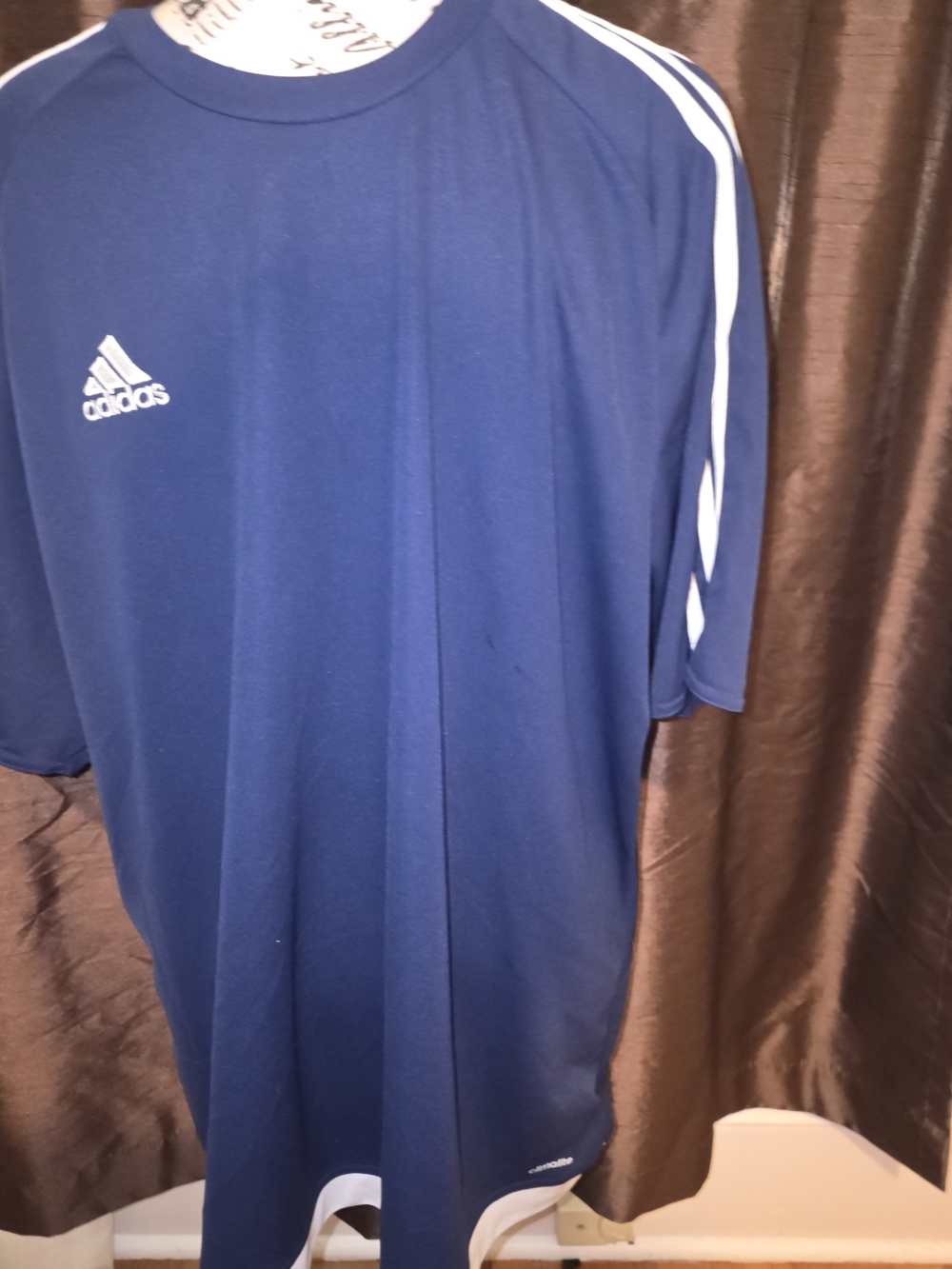 adidas Men's Royal Blue Training Jersey with Three Stripes 2XL